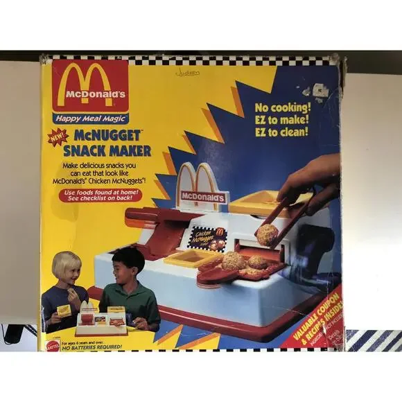 1993 Vintage McDonald's Mattel Lot; Fry, Pie, Nugget, Fountain, Hamburger. - Picture 8 of 15